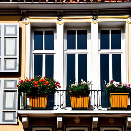 **

Traditional Porto house in Ribeira district, fully restored, granite facade, charming balcony with flower boxes, overlooking Douro River, cozy interior with wooden beams, fully clothed, safe for work, appropriate content, modest decor, natural light, professional real estate photography, correct proportions.