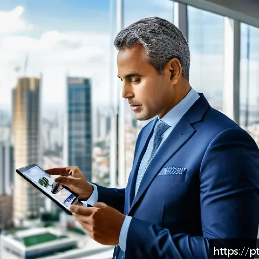 건축평가사의 주요 고객군 분석 - A professional real estate appraiser consulting with a diverse group of investors in a modern office...