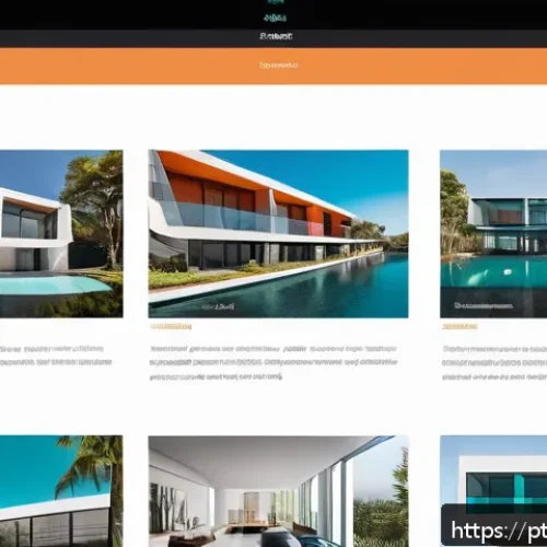 Home 32 건축평가사로서의 개인 포트폴리오 관리법 - A modern architecture portfolio layout displayed on a sleek digital tablet screen, featuring clean w...