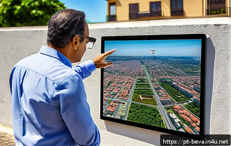 건축평가사 업무에서 필요한 기술들 - A professional real estate appraiser using advanced technology tools in a modern Brazilian urban set...